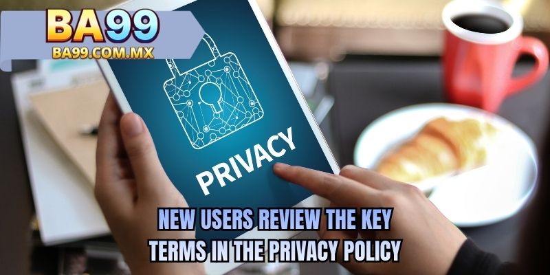 New users review the key terms in the privacy policy